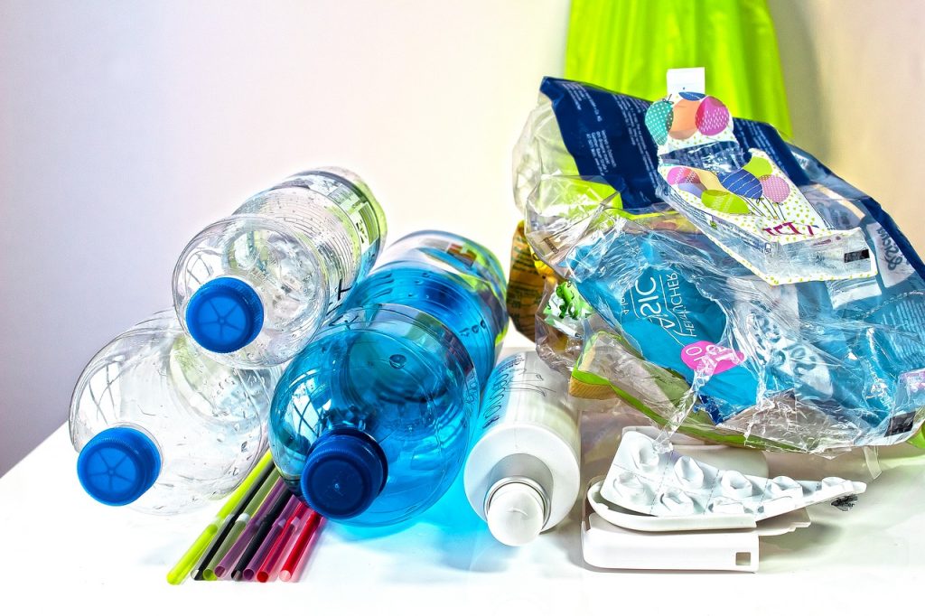 Bac à déchets et de recyclage, Plastique, 16 gal. US JH485